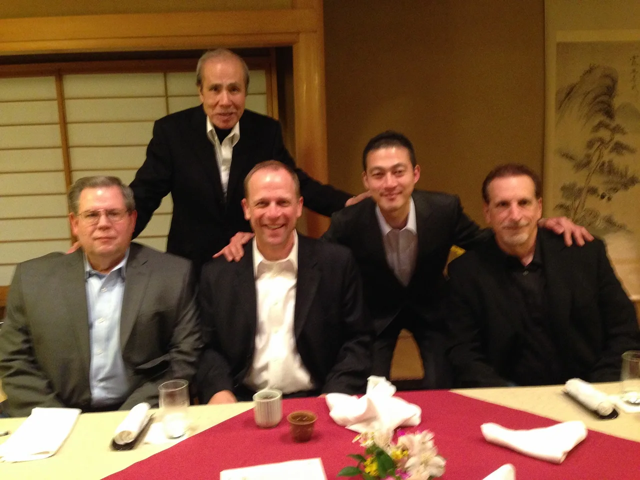 Industry colleagues around a dinner table